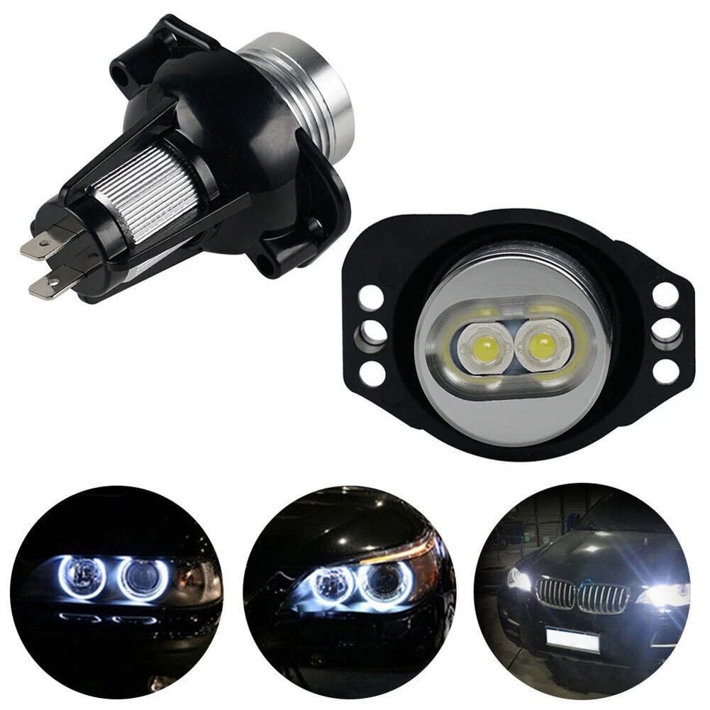 Комплект от 2 броя ярки бели LED крушки Angel Eyes ангелски очи 12V за BMW Е90 Е91 с Canbus без грешки