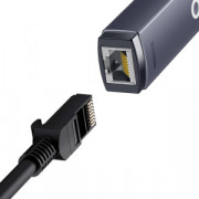 Мрежов адаптер Baseus Lite, USB към RJ45, 100Mbps, Сив - 40390