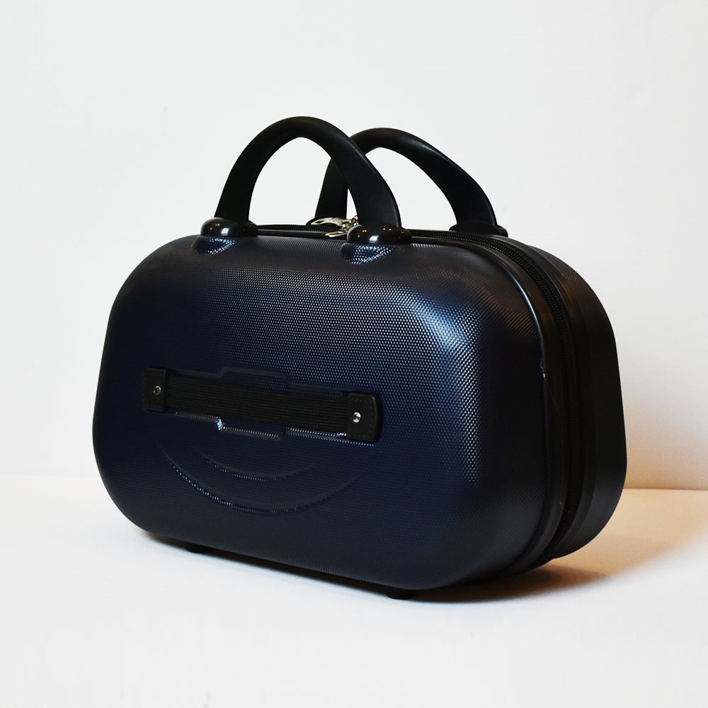 Рядък дизайн надкуфарна пътна чанта LADY B DARK BLUE, твърда ABS