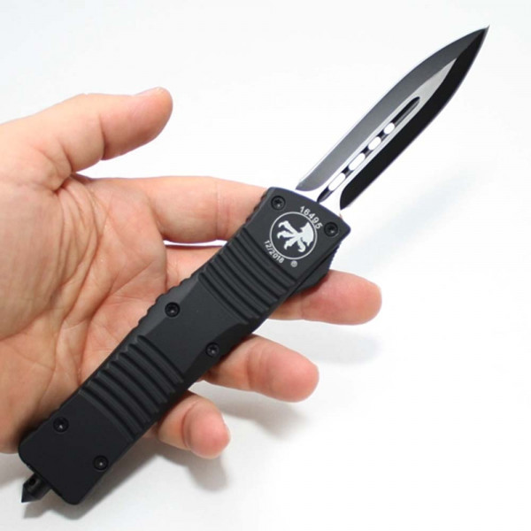 Високотехнологичен американски пружинен нож MICROTECH BLACK