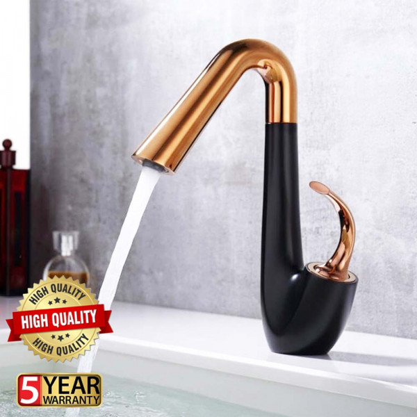 Дизайнерска смесителна батерия SWAN BLACK BRASS AC1001-1