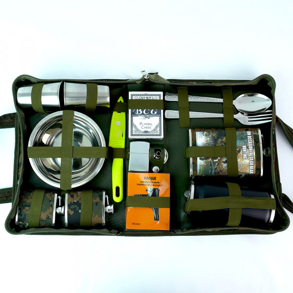 Пикник комплект Охотник за къмпинг с множество компоненти