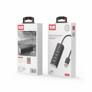 USB хъб Earldom ET-HUB14, USB 2.0, 4 Порта, Черен - 12067