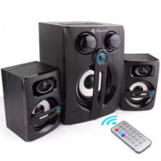 Тонколони Kisonli TM-9000A, Bluetooth, USB, AUX, SD, FM, 12W+2x5W, Черен - 22219