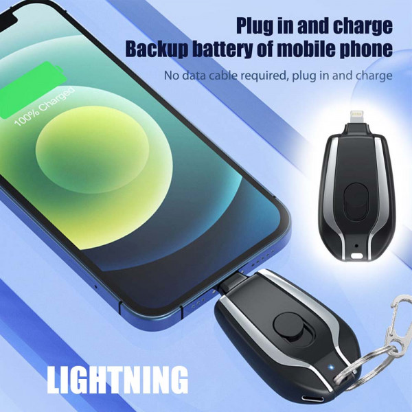 Малък и комоактен LIGHTNING POWERBANK ключодържател