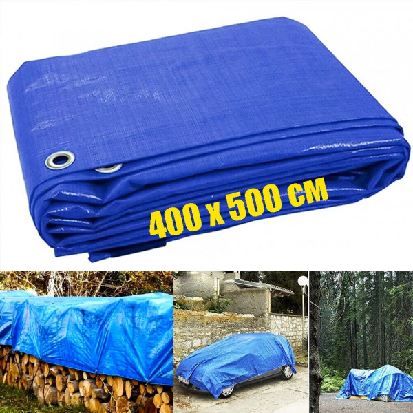 Леко мултифункционално покривало от полиетилен, подходящо за пикник или за покриване на мебелите в градината/ 4 х 5 м