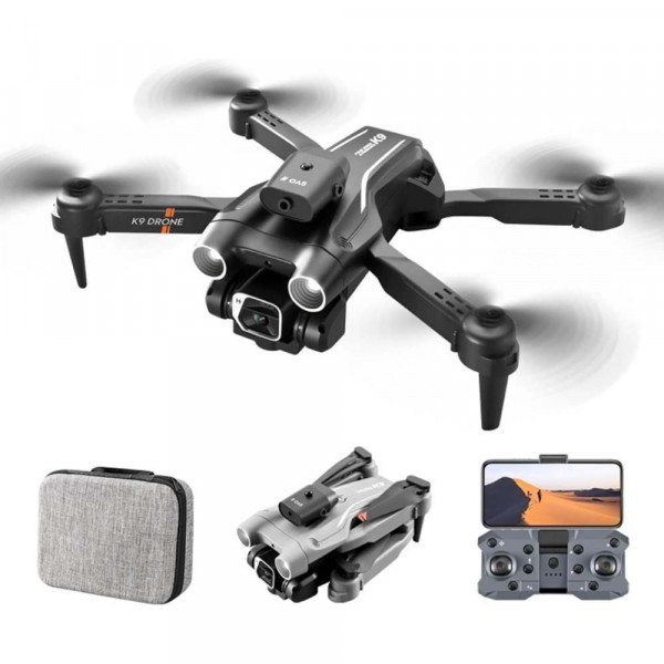 Уникален дрон К9 Aerial Drone 4K HD GPS с 3 лещи, калъф за носене и 2 батерии