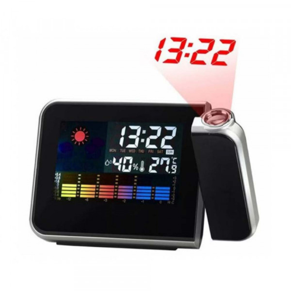 Мултифункционален часовник с календар, аларма и LED проекти DS-8190, аларма, LCD, цветен екран PRO
