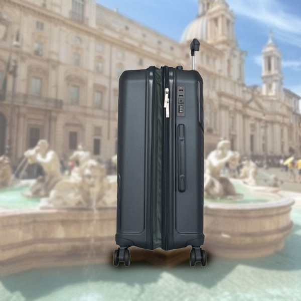 Комплект здрави и практични авио куфари с заключване с шифър AIR - PETROL 4004