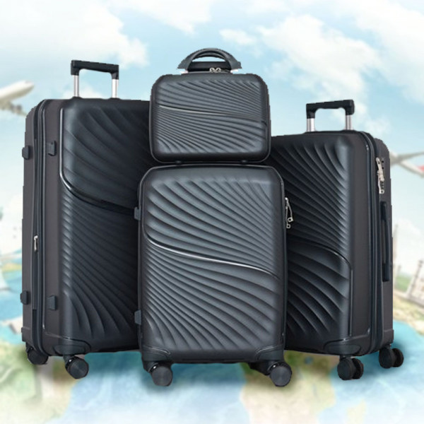 Комплект устойчиви авио куфари и надкуфарна чанта AIR - PETROL 4004