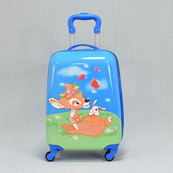 Детски куфар BAMBI 31800, 4 безшумни колела, изтегляща се дръжка, поликарбон