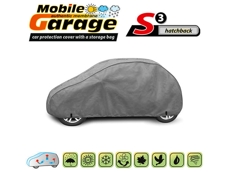 Висококачествено Покривало Kegel серия Mobile размер S3 за хечбек 335-355см x 126-136см, сиво