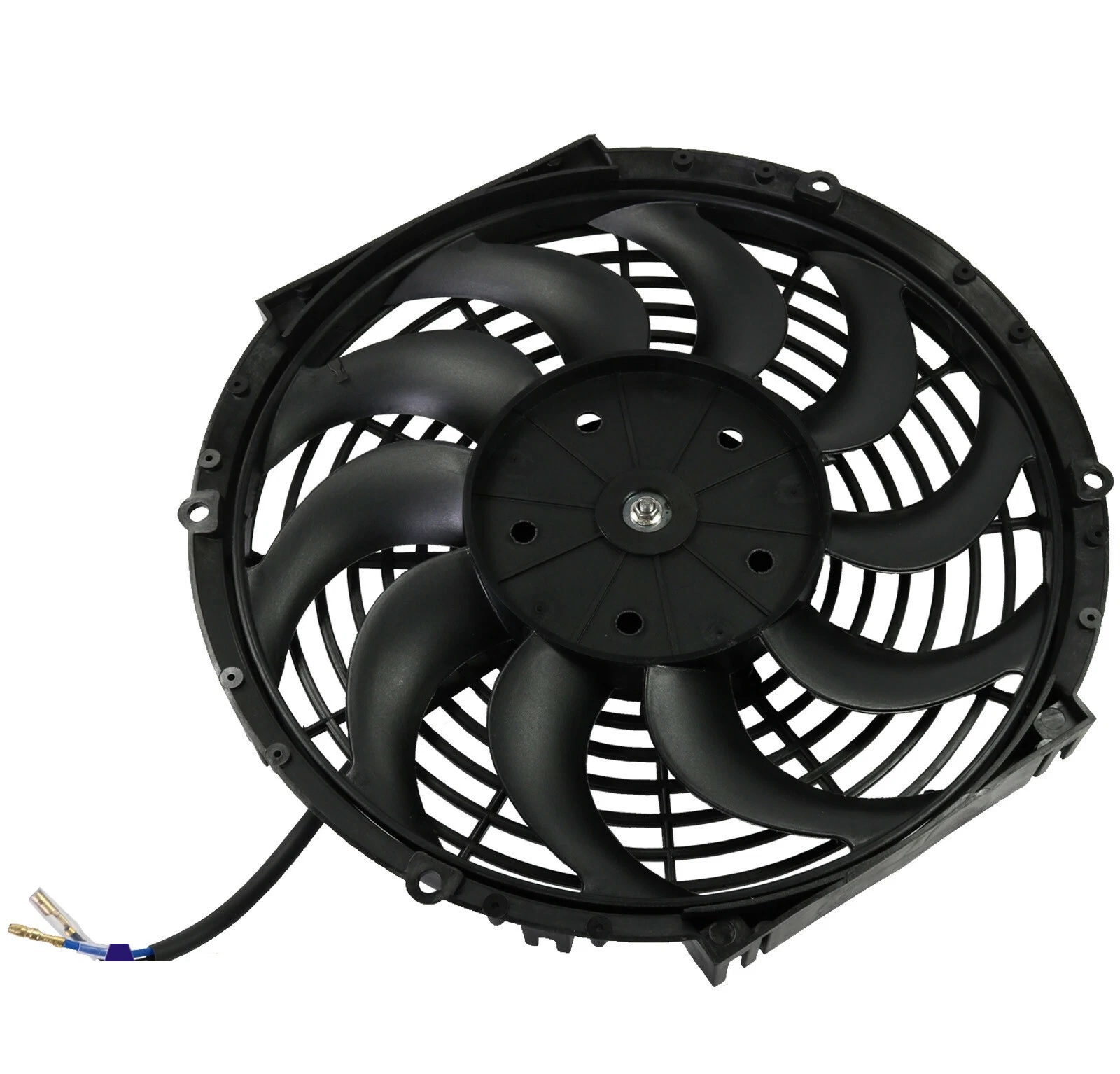 Универсален електрически вентилатор за радиатор - 12 инча (30см.), 12V, 80W, ABS и стомана, безшумен