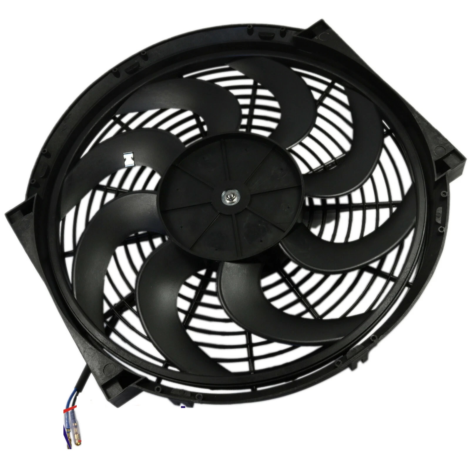 Универсален електрически вентилатор за радиатор – 14 инча(36см), 12V, 80W, ABS и стомана, безшумен