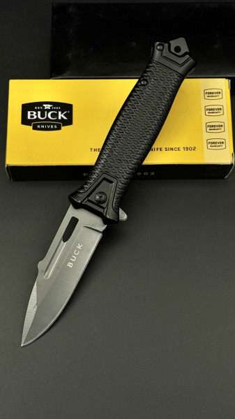 Масивен сгъваем нож BUCK FISH Black, полуавтоматичен, стомана 7Cr, дръжка G10, BUCK BOX