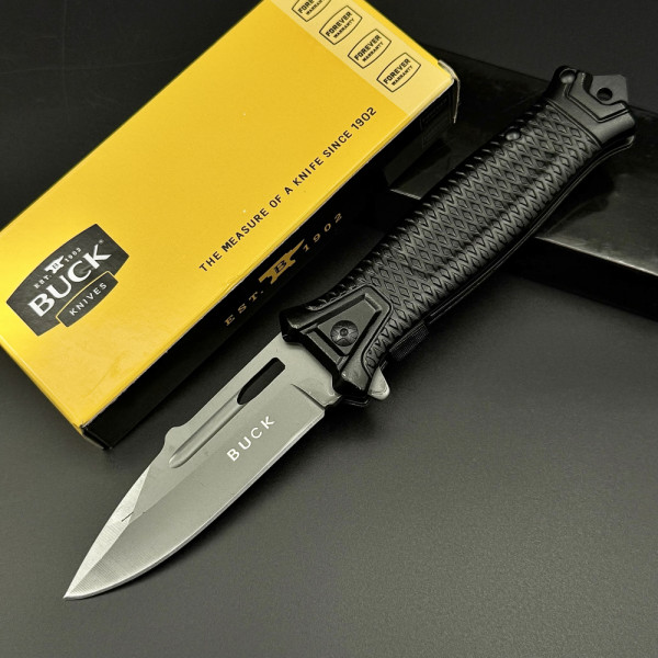 Масивен сгъваем нож BUCK FISH Black, полуавтоматичен, стомана 7Cr, дръжка G10, BUCK BOX