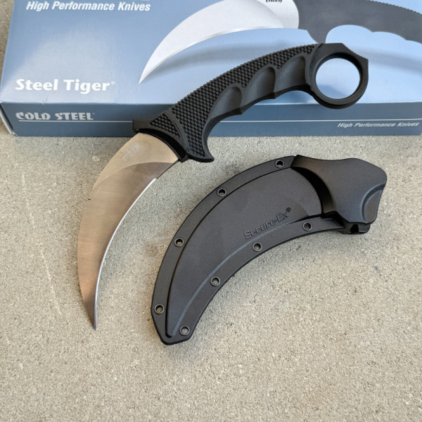 Cold Steel  TIGER- карамбит , стомана AUS 8A, дръжка Kray-Ex, кания Secure-Ex