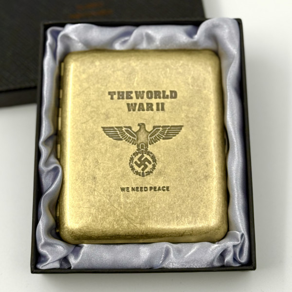 Колекционерска табакера SS WWII, за 10 цигари, лукс, подаръчна кутия