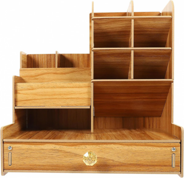 Премиум Дървен Органайзер – 12 отделения за съхранение, лесен монтаж и модерен дизайн!