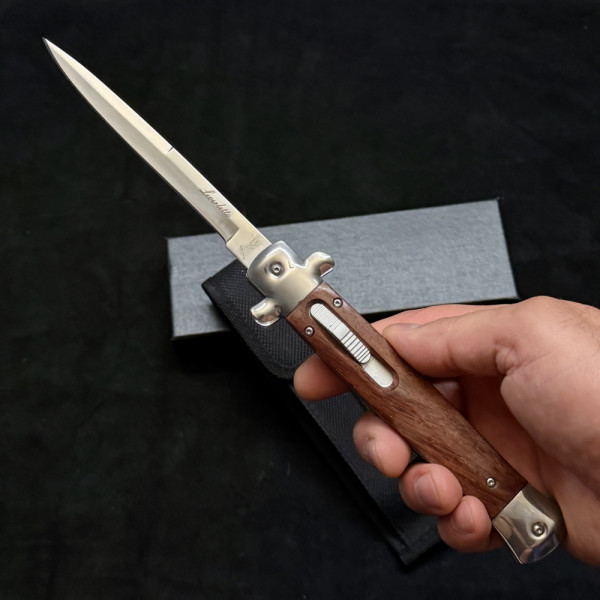 Тежък италиански автоматичен нож AKC Leverletto by Bill DeShivs Cosa Nostra модел за "мокри поръчки" ;) Стомана D2