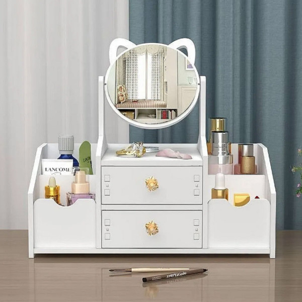 Елегантна момичешка тоалетка с огледало с 360-градусово въртене Lumera Beauty 2000