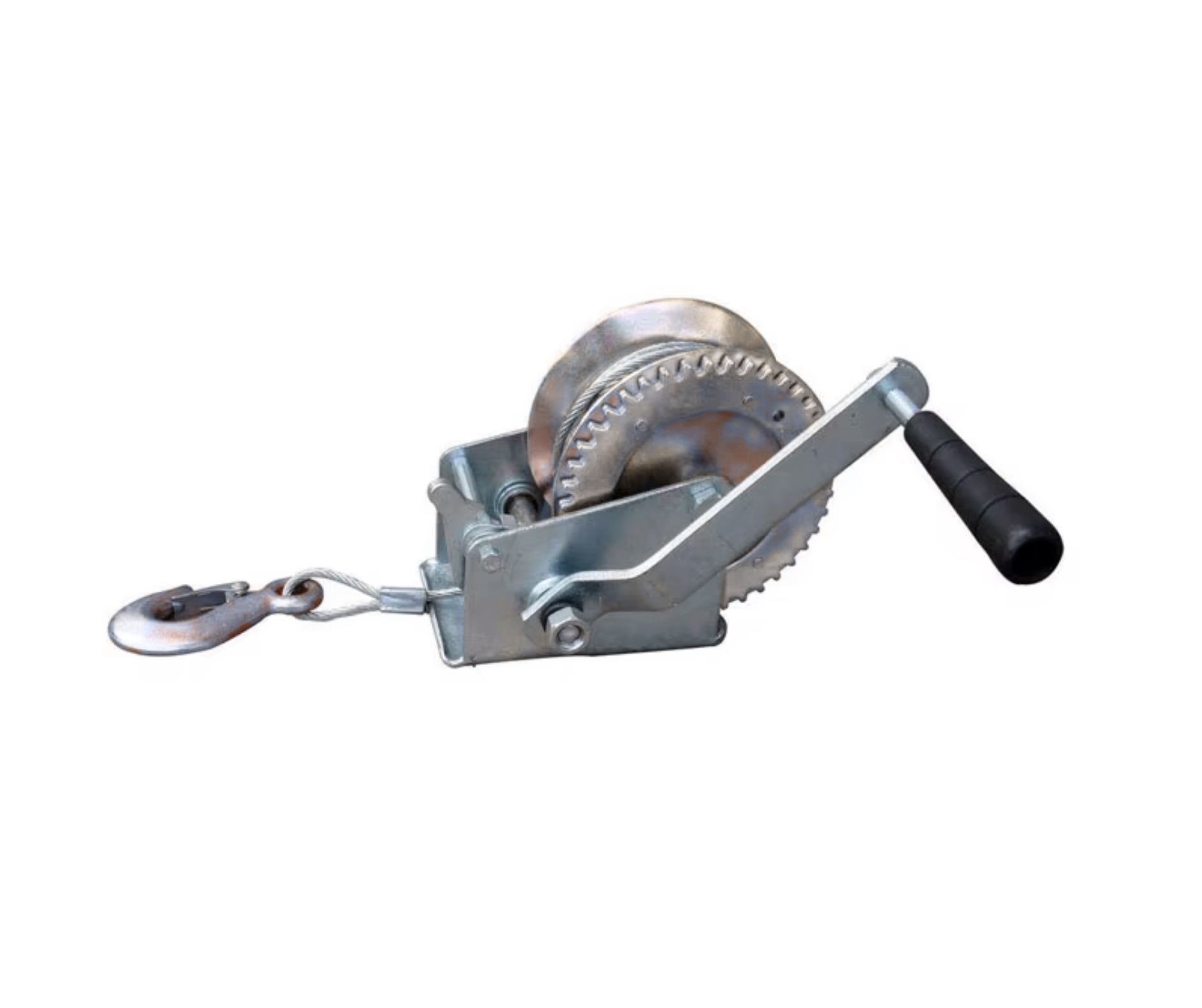 Ръчна лебедка със стоманено въже и автоматична спирачка - 250 кг, 8 метра