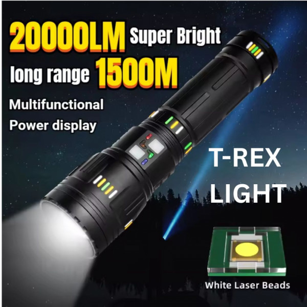 🔦 МОЩЕН АЛУМИНИЕВ LED ФЕНЕР T-REX LIGHT  FA-G02 с функция външна батерия - GOZ