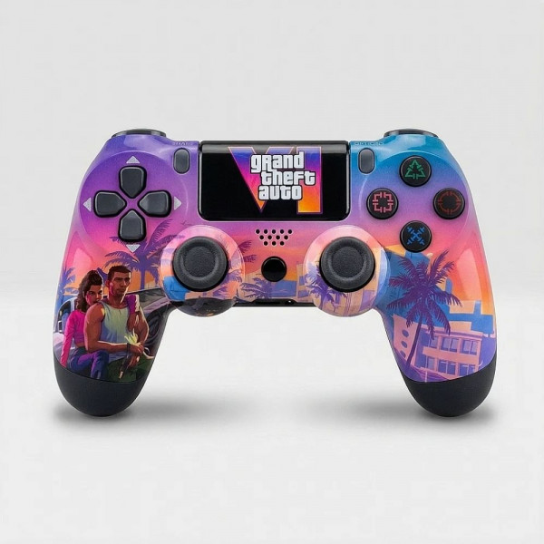 Бърз и удобен джойстик BEACH за PS4 с двойна вибрация и тъчпад, изработен от висококачественa ABS пластмаса