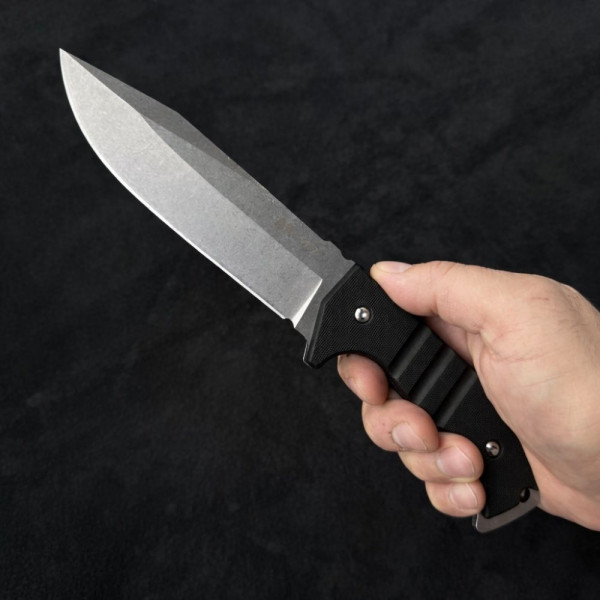 Тежък боен нож COLD STEEL AK-47 FIELD BLACK, фултанг,  CPM3-V,  дръжка G10, кания KYDEX