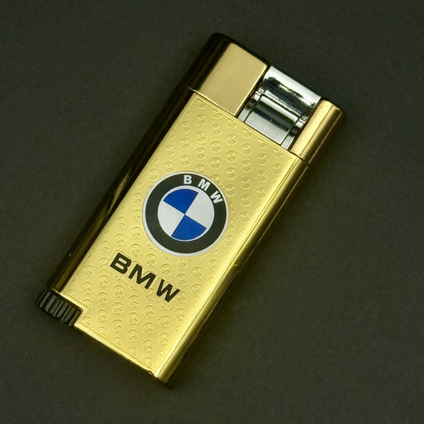 Запалка BMW GOLD, метален корпус, газ, ветроупорна дюза