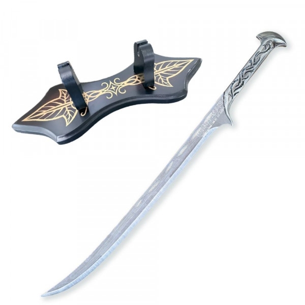 Мечът на елфическият крал Трандуил от Властелинът на пръстените и Хобит, реплика 1:1, 95 sm, с поставка за стена