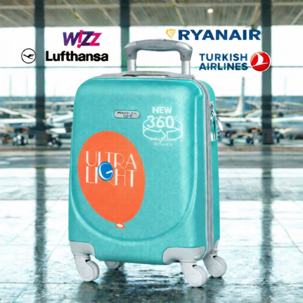 Компактен и практичен ABS авио куфар за ръчен багаж, 46cm - Turquoise 1217