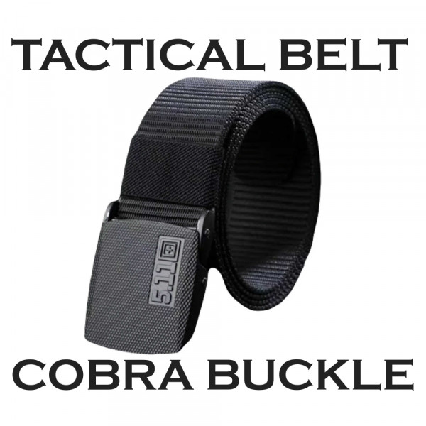 Тактически колан 5.11 BLACK с метална тока и универсално предназначение,