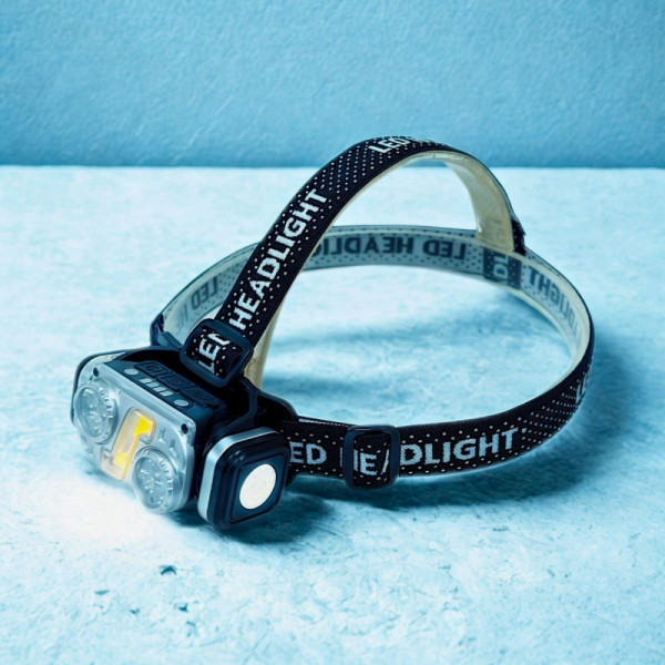 🔦 Мощен LED челник с 6 режима, сензор за движение и магнит за ползване като работна лампа, авариен режим-HX-T70S