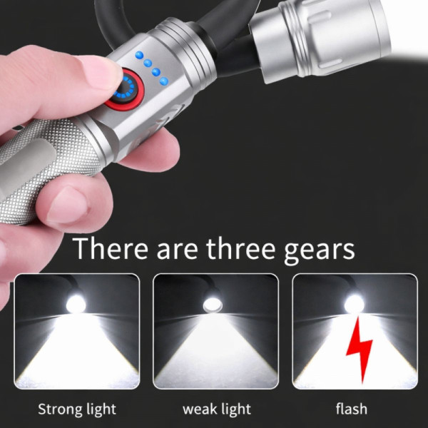 🔦 Мощна ГЪВКАВА LED Работна Лампа SY-1507 за труднодостъпни места, с три режима и силен магнит за закрепване