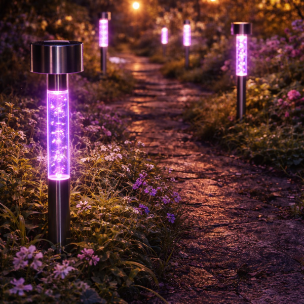 Solar Rainbow Glow – Соларна LED лампа за градина със сменящи се цветове