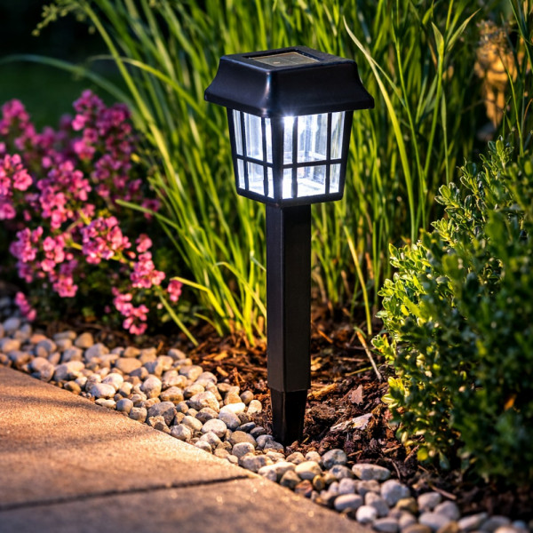 Соларна LED градинска лампа Solar Garden Classic - 24 см – бяла светлина, автоматично включване, без кабели, еко захранване