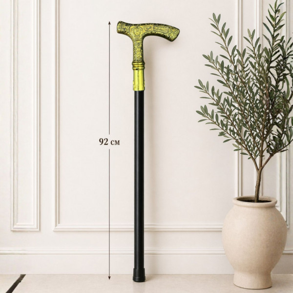 Елегантен и стилен бастун с кинжал и метална дръжка с флорални мотиви и герба на СССР