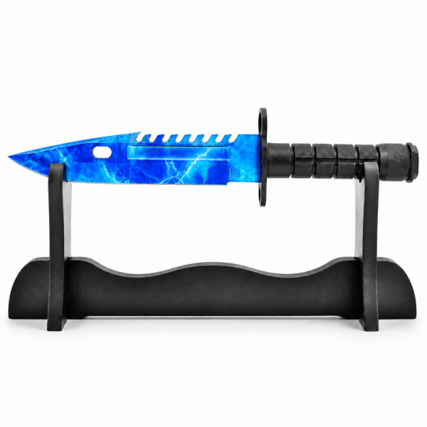 Геймърски нож COUNTER STRIKE CS M16 BAYONET DEEP BLUE с ПОДАРЪК - стойка
