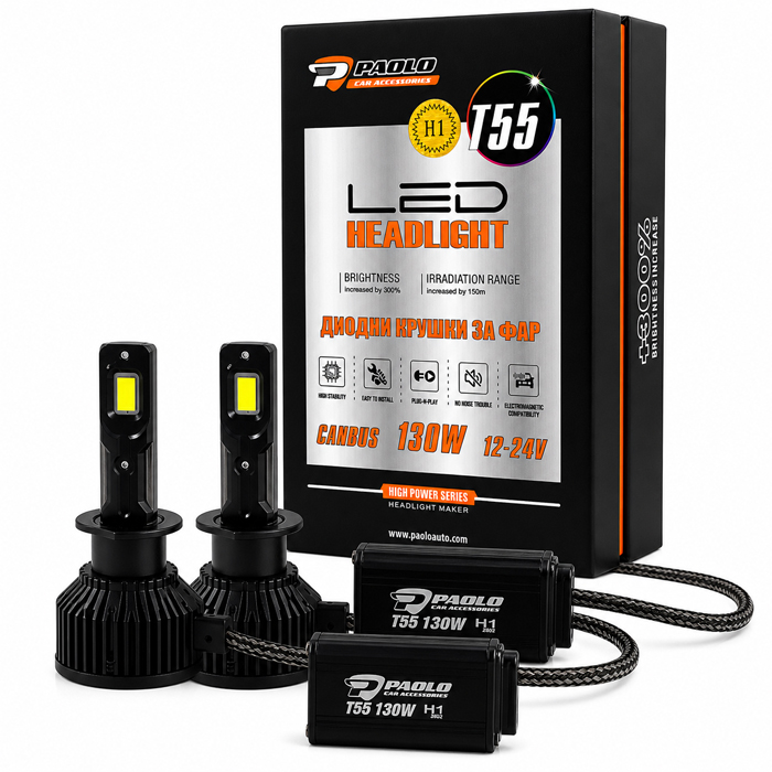 Лед крушки за кола - H1 / T55 - 130W - 12/24V