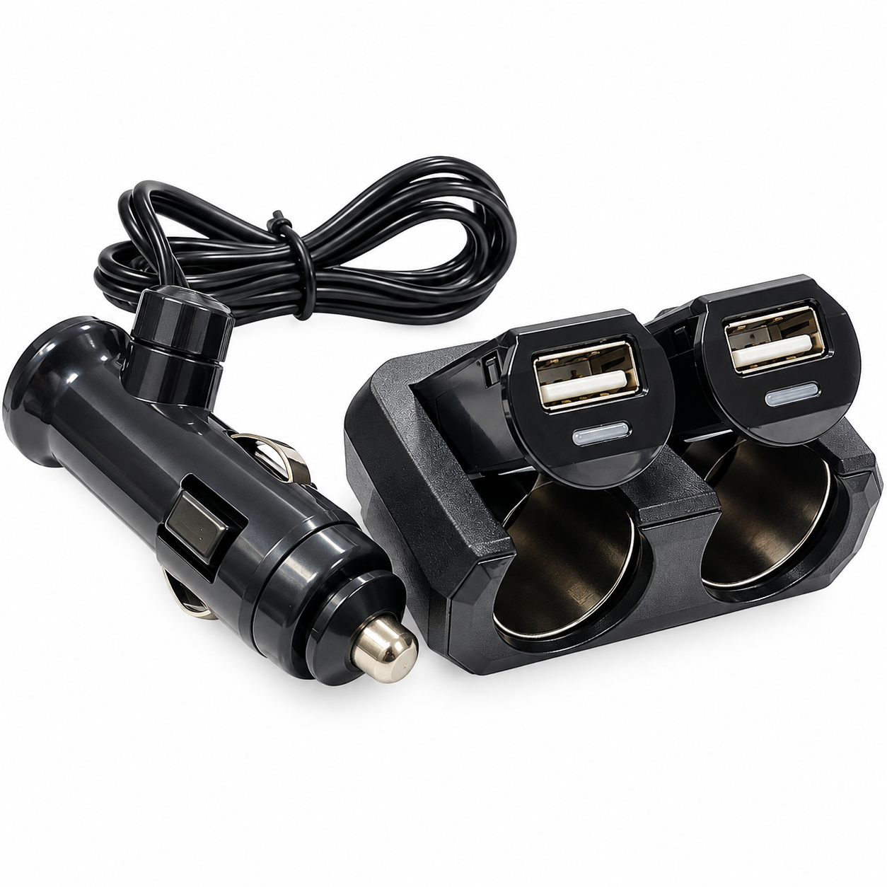 Разклонител за запалка 2-ка+2-USB PG150