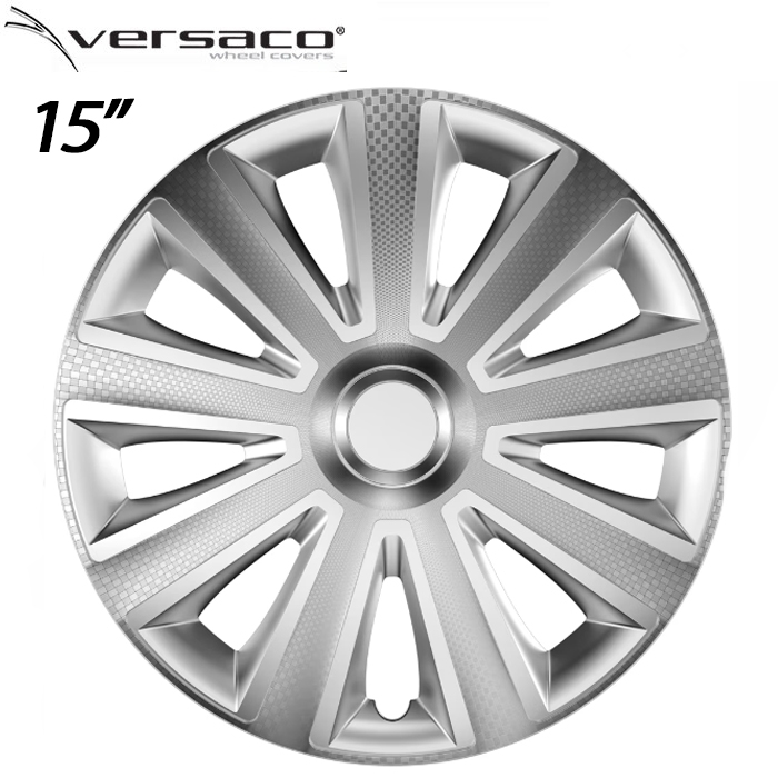 Тасове за джанти 15'' Versaco Carbon Aviator - Silver