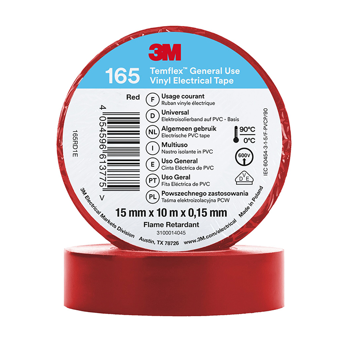 Изолирбанд 3M Темфлекс 165 15мм*10м Червен