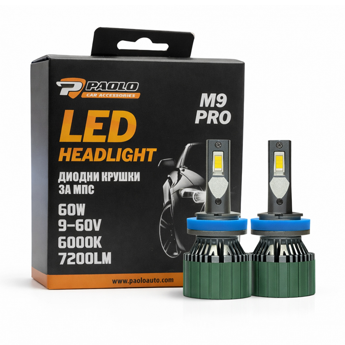 Диодни крушки M9 PRO H8 9-60W  2БР/К-Т