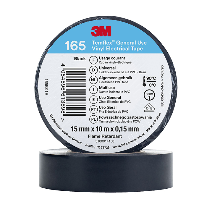 Изолирбанд 3M Темфлекс 165 15мм*10м Черен