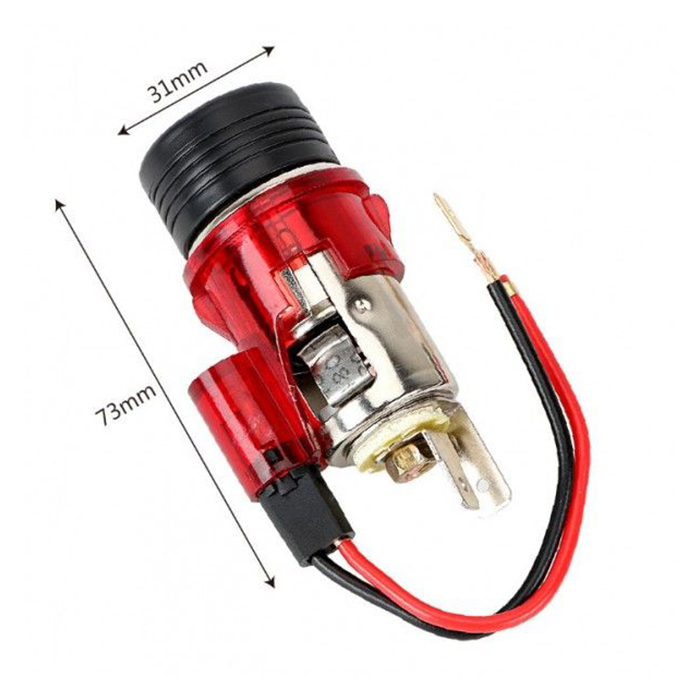Универсална запалка за автомобили - 12V -09649 - червена