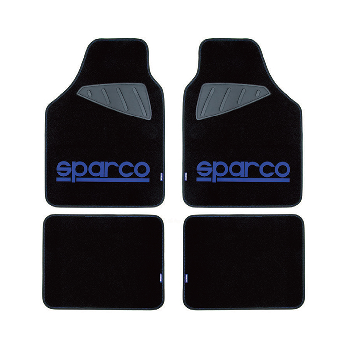 Стелки мокет SPC1901A Sparco Черни-Сини 4БР/К-Т